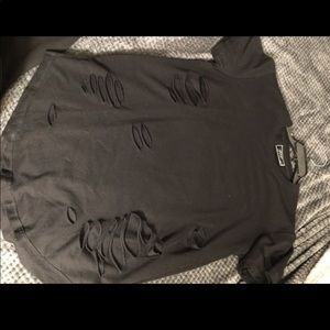 Black distress tee-shirt